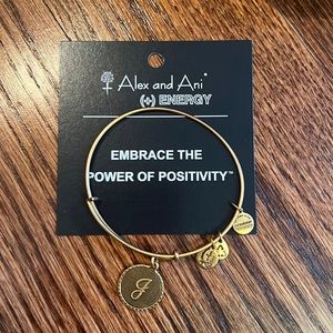 Alex and Ani J initial bracelet